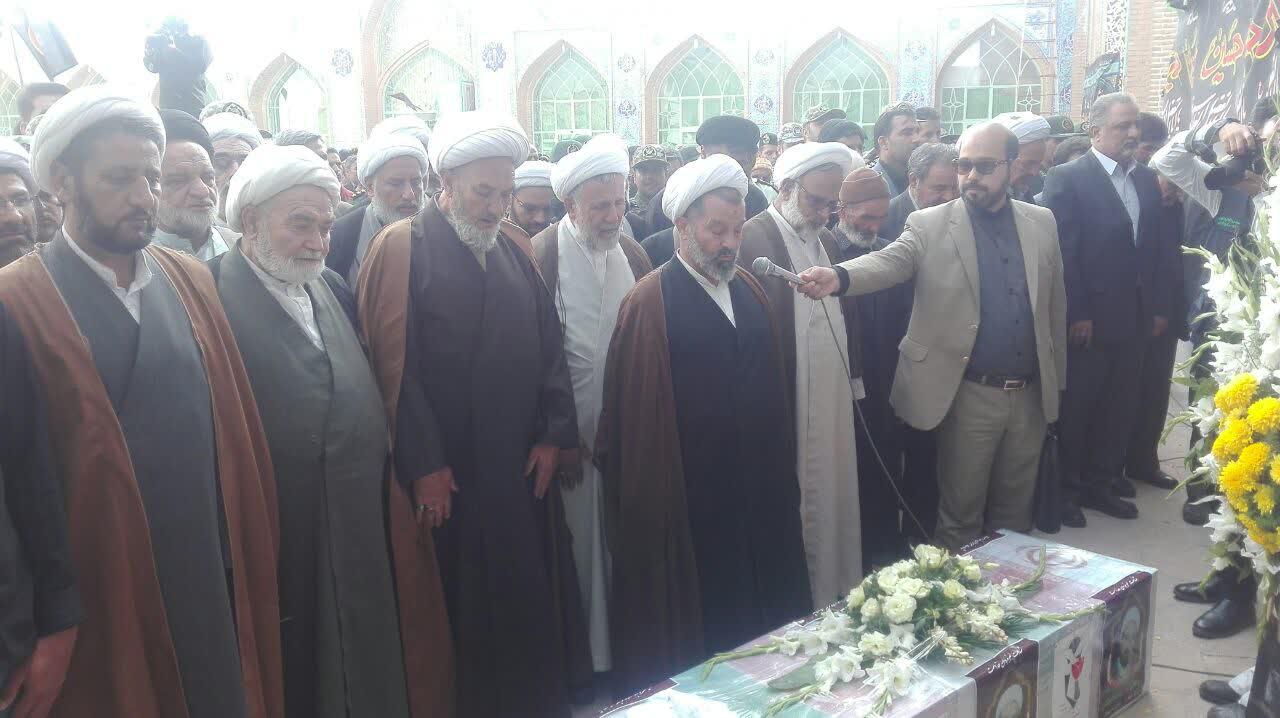 شرکت در تشییع جنازه ی شهیدترور اهواز حجة الاسلام محمد افچنگی