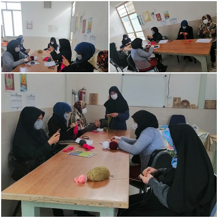 برگزاری دوره آموزش بافنده پوشاک دومیل مرکز خواهران کاشمر