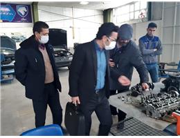 بازدید دکتر تعظیمی معاونت دانشگاه آزاد اسلامی سما مشهد از کارگاههای دپارتمان فناوری خودرو