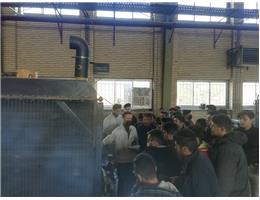 بازدید دانشجویان دانشکده فنی شهید منتظری از کارگاه ماشین آلات راهسازی تیراژ