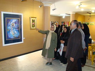برپایی نمایشگاه نقاشی پاپیروس در نیشابور