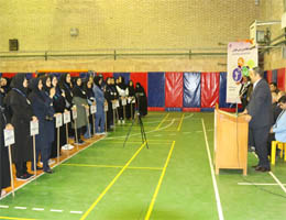 برگزاری مراسم افتتاحیه مسابقات ورزشی بانوان سازمان آموزش فنی و حرفه ای کشور در مشهد
