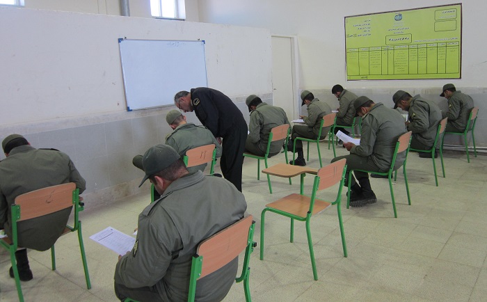 برگزاری آزمون ادواری کارکنان وظیفه نیروهای مسلح شهرستان باخرز