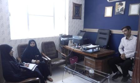 جلسه مسئول آموزش مرکز خواهران مشهد با دهیار و رئیس شورای روستای ساغروان 