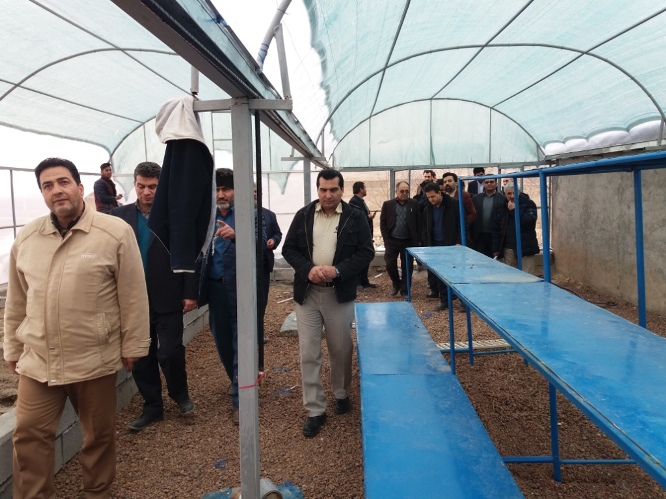 بازدید معاونت محترم سیاسی فرماندار نیشابور از گلخانه در حال ساخت مرکز سرولایت