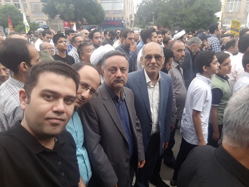 شرکت کارکنان مرکز هتلداری و گردشگری شهید آوینی مشهد درمراسم راهپیمایی روز جهانی قدس