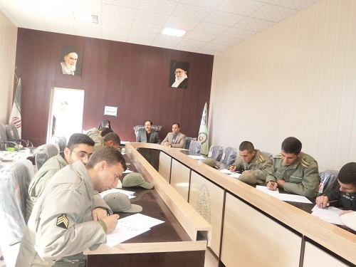 آزمون تفاهم نامه قرارگاه مهارت آموزی نیروی انتظامی سربازان وظیفه مورخه 961114فنی حرفه ای شهرستان بردسکن